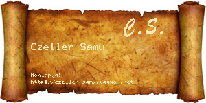 Czeller Samu névjegykártya